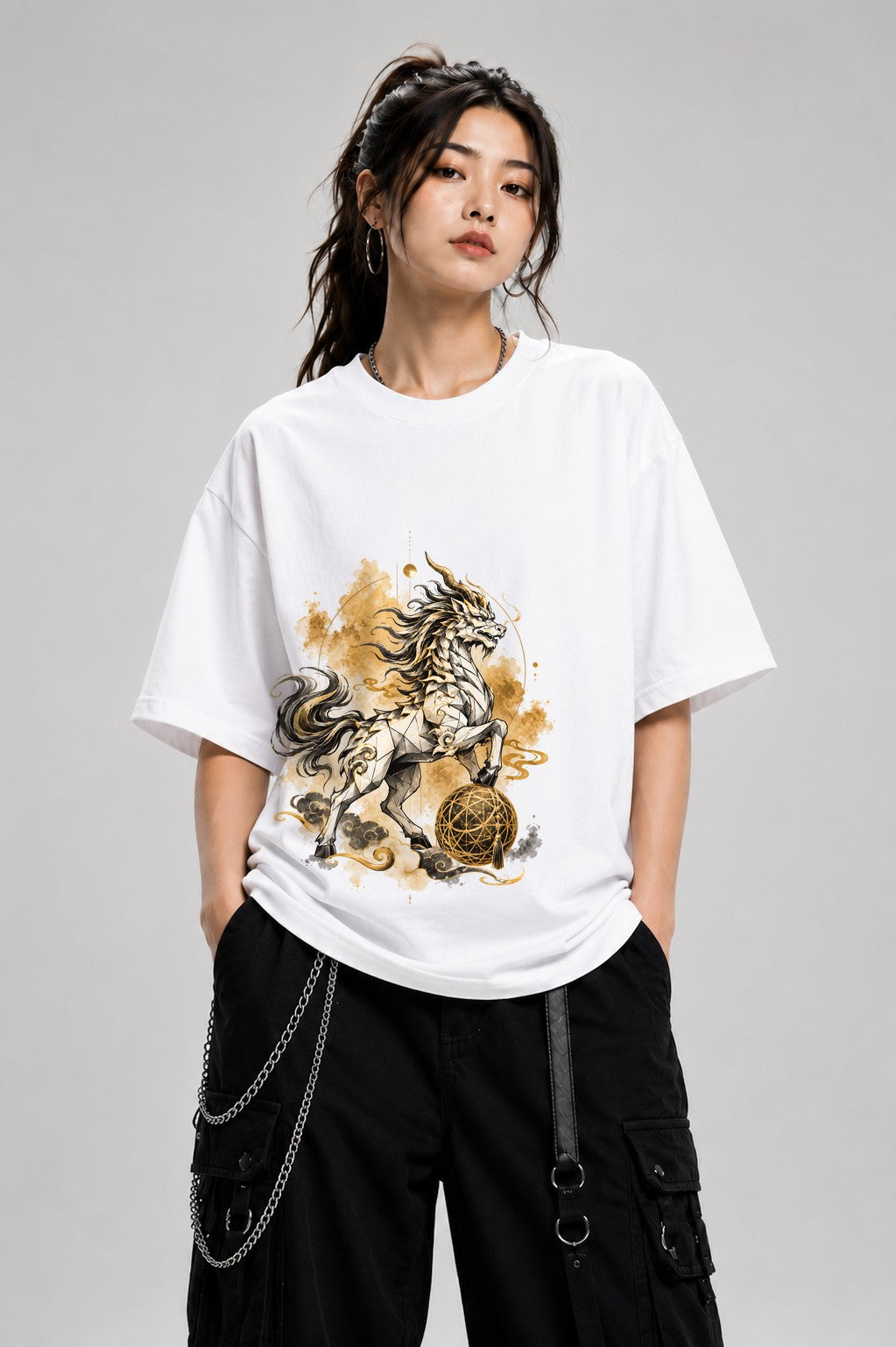 Guardian Lion Sphere - White