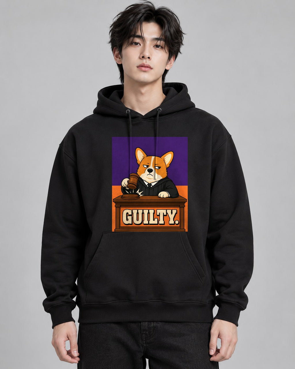 Guilty Corgi Judge - Black