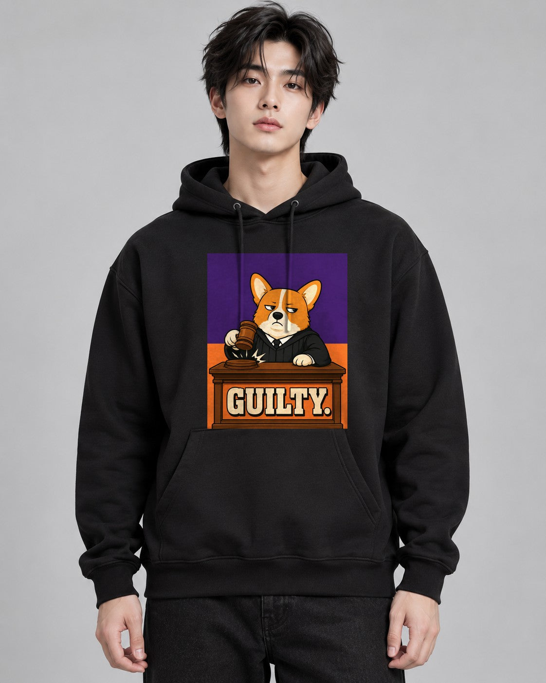 Guilty Corgi Judge - Black