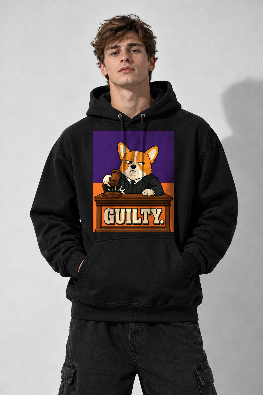 Guilty Corgi Judge - Black