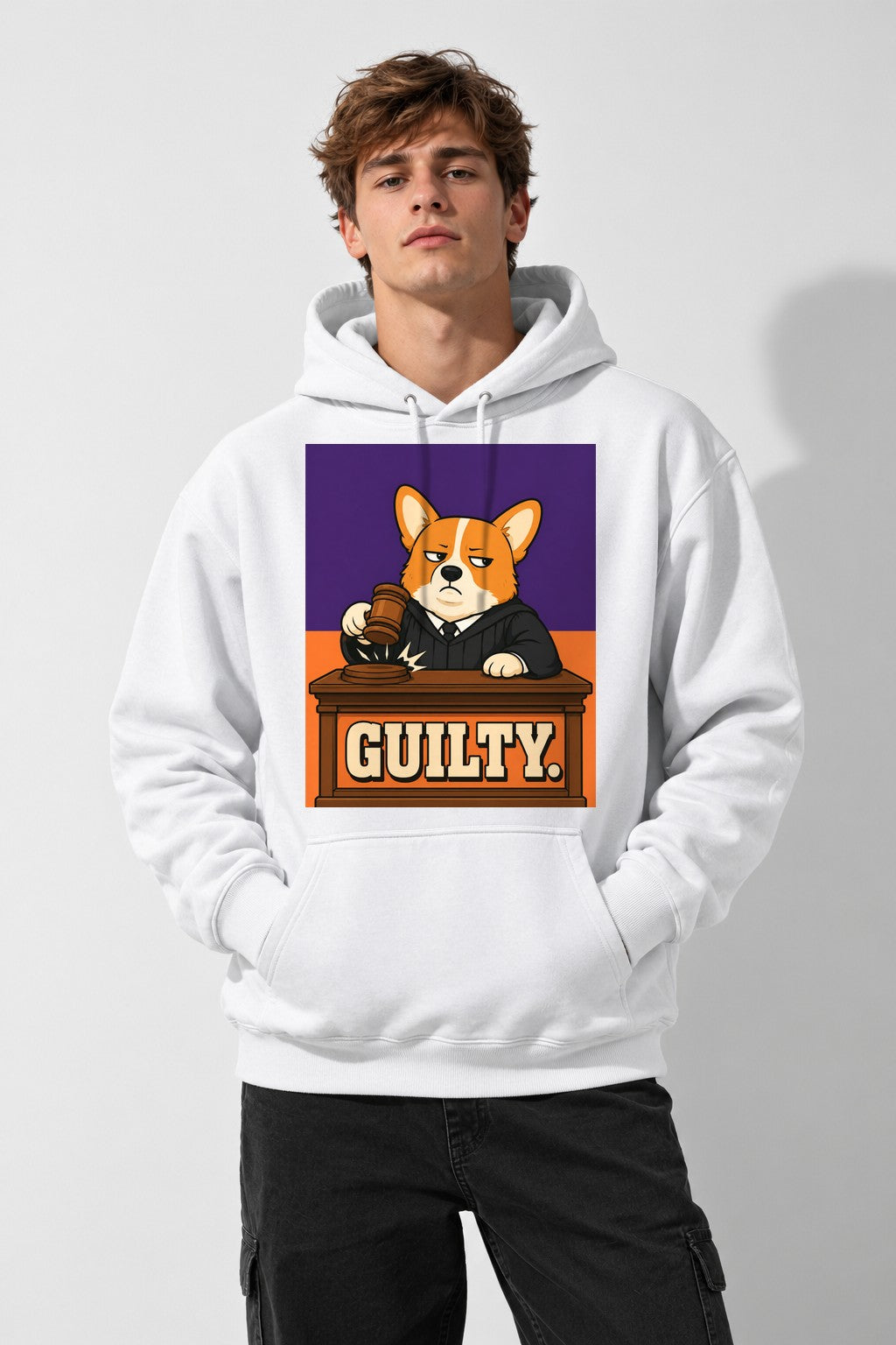 Guilty Corgi Judge - White