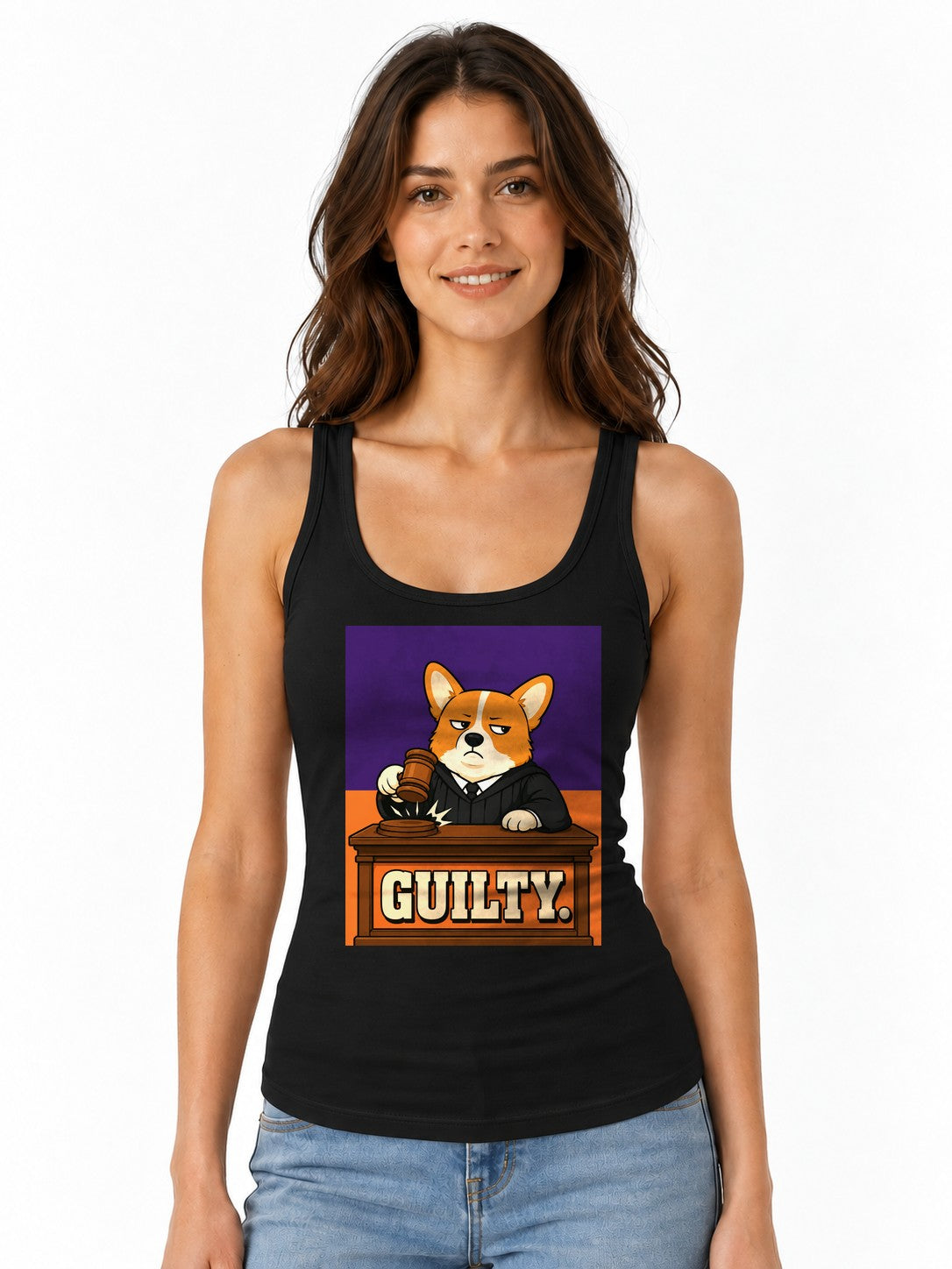 Guilty Corgi Judge - Black