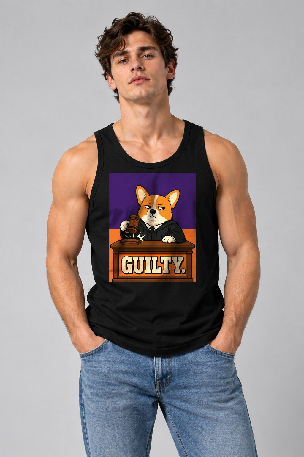 Guilty Corgi Judge - Black