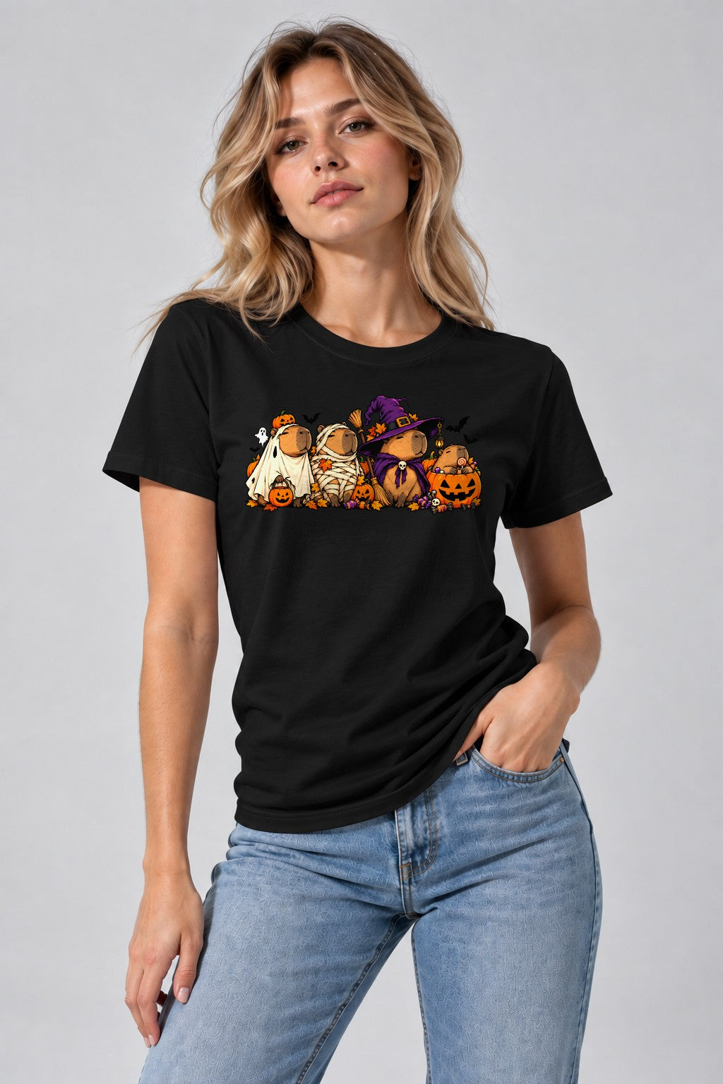 Halloween Capybara Crew - Black