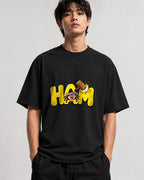 HAM Spider Pig Cartoon Graphic Tee - Funny Meme Shirt - Black