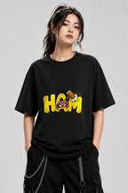 HAM Spider Pig Cartoon Graphic Tee - Funny Meme Shirt - Black