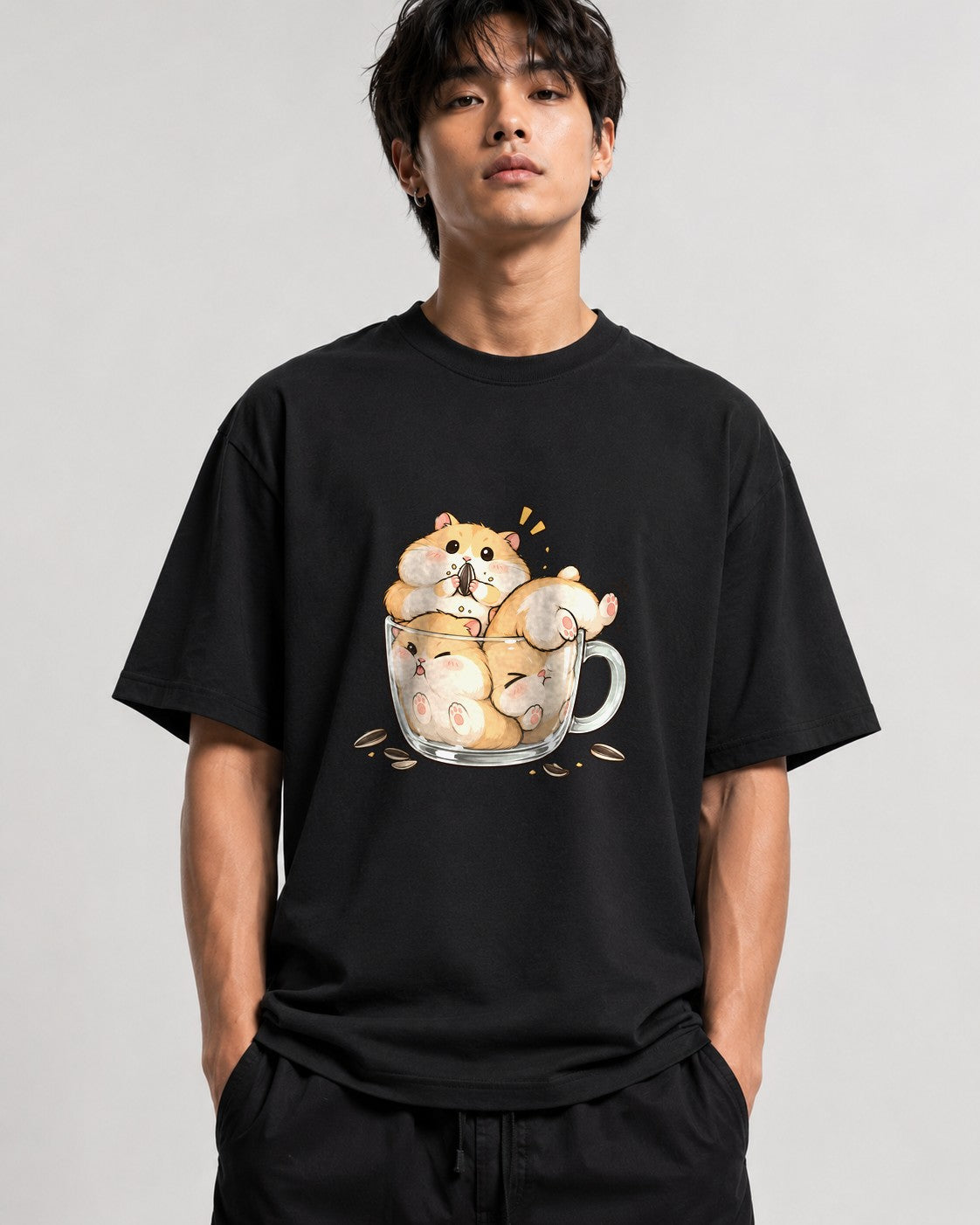 Hamster Cup Snack - Black