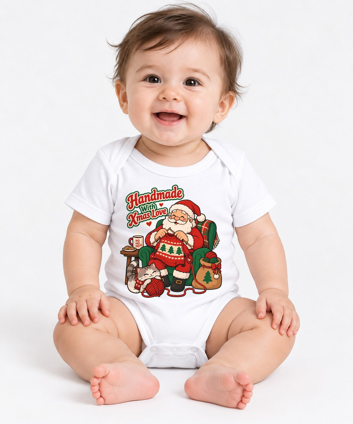 Handmade With Xmas Love - White
