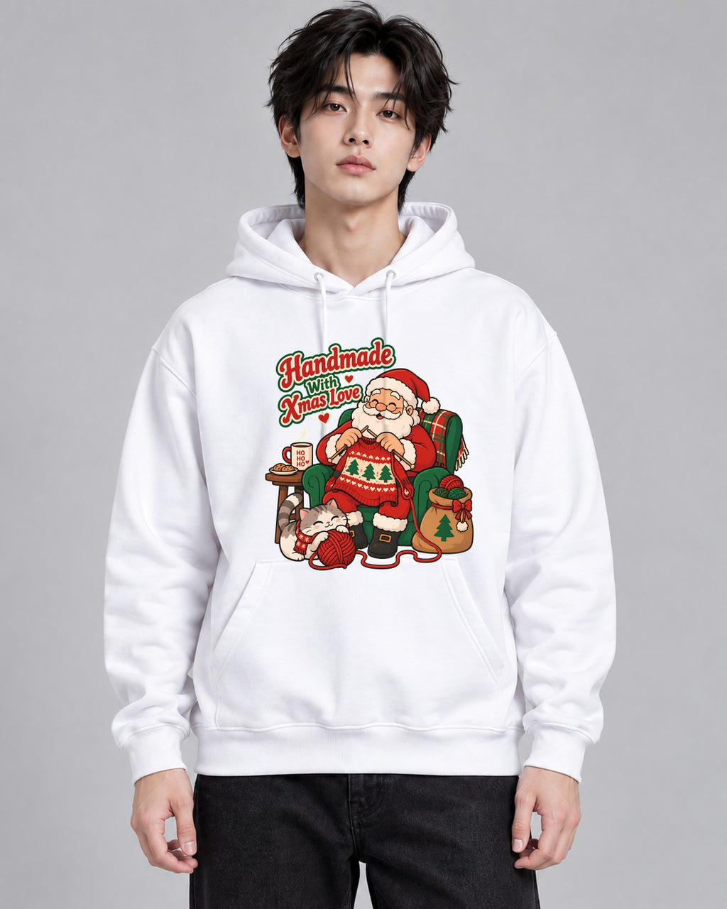 Handmade With Xmas Love - White