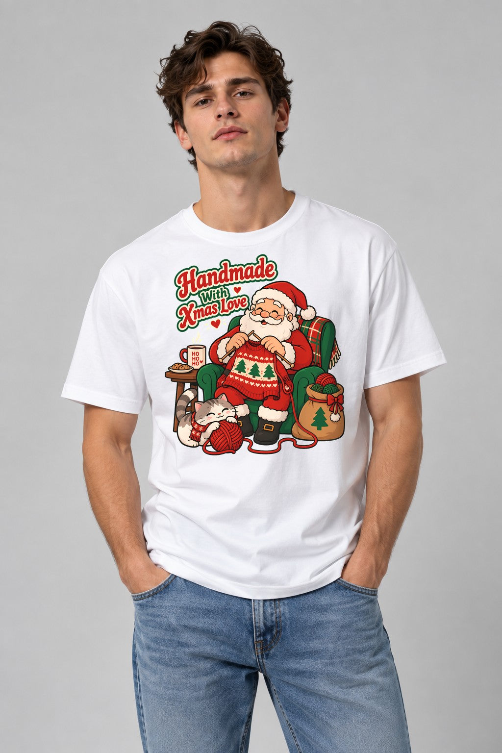Handmade With Xmas Love - White