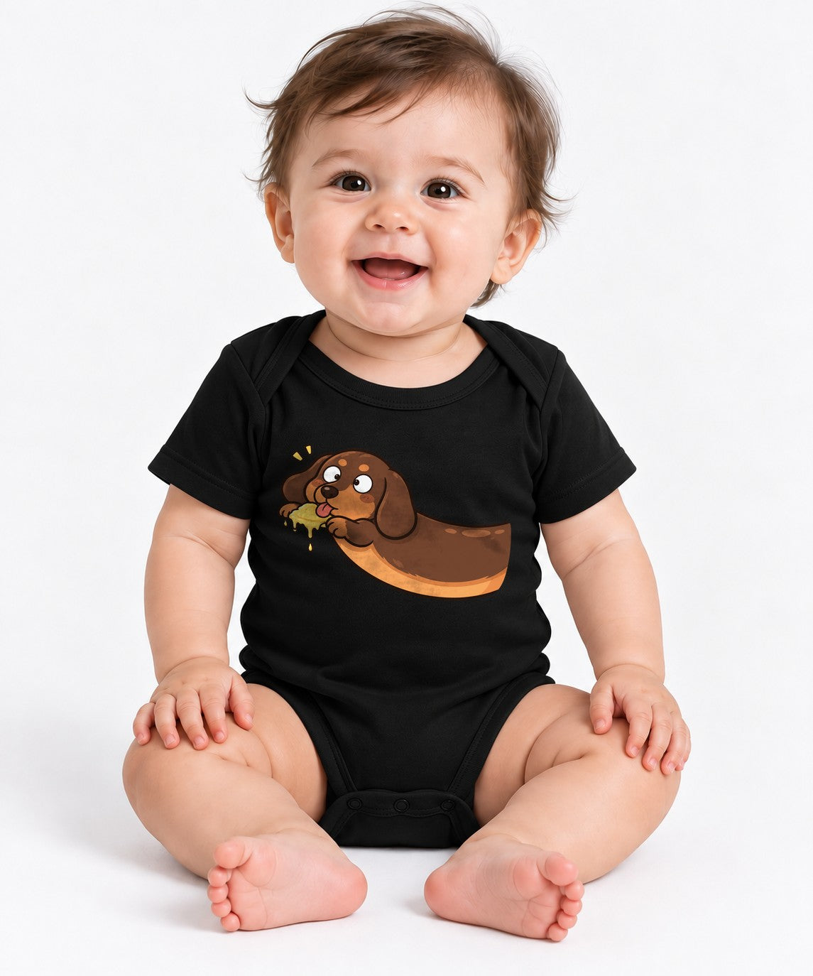 Happy Dachshund Sponge - Black