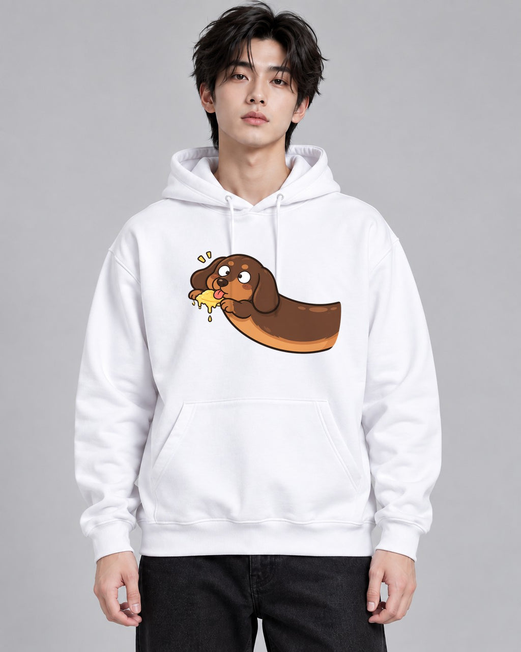 Happy Dachshund Sponge - White