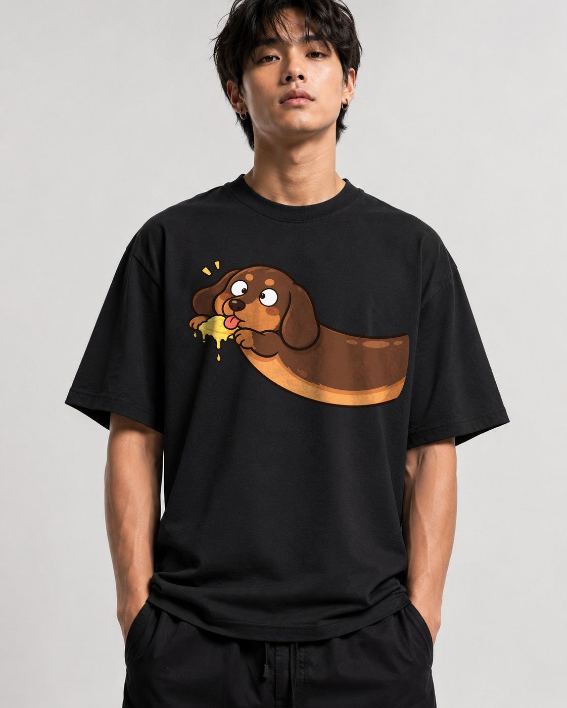 Happy Dachshund Sponge - Black