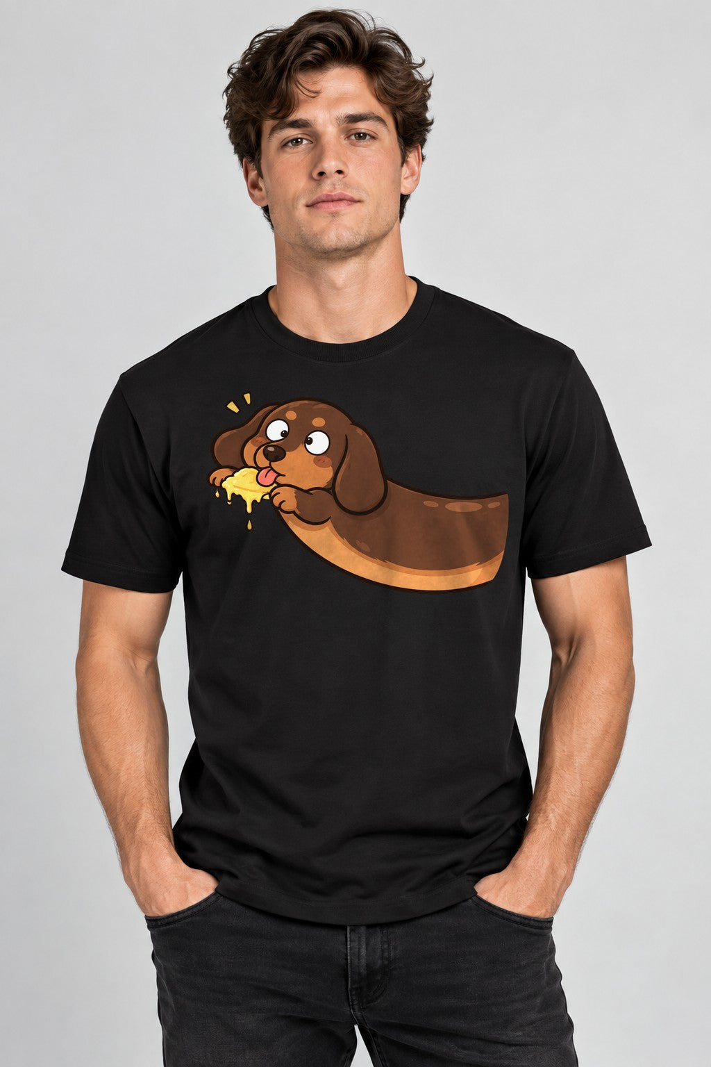 Happy Dachshund Sponge - Black
