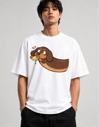 Happy Dachshund Sponge - White
