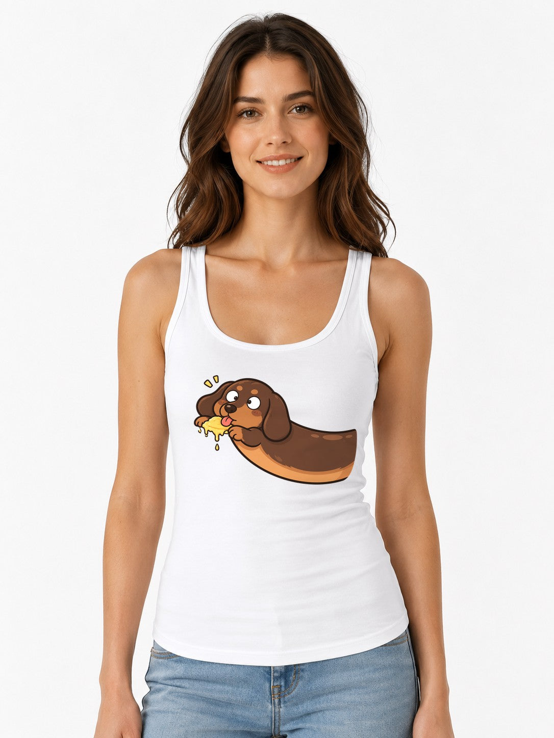 Happy Dachshund Sponge - White