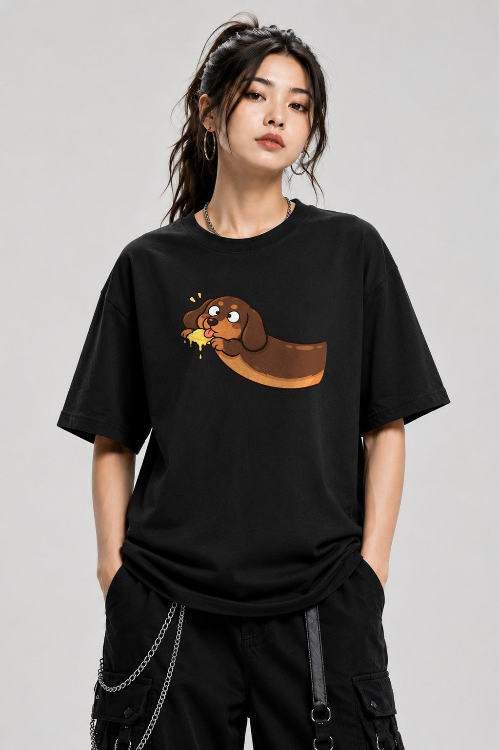 Happy Dachshund Sponge - Black