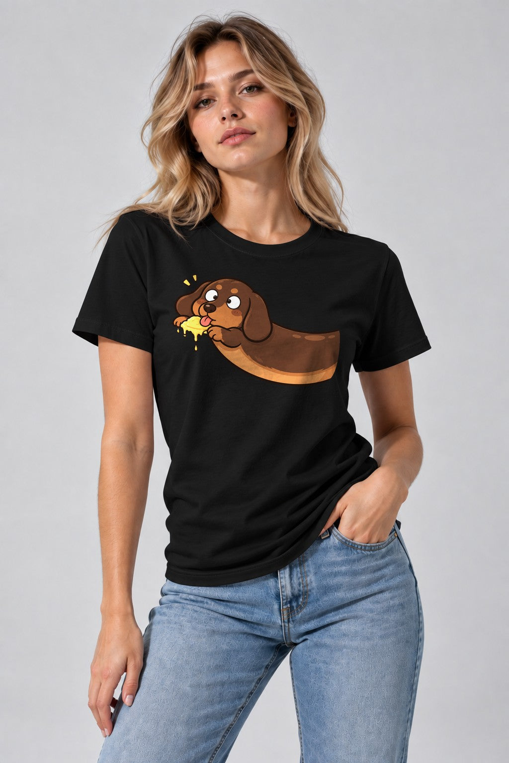 Happy Dachshund Sponge - Black