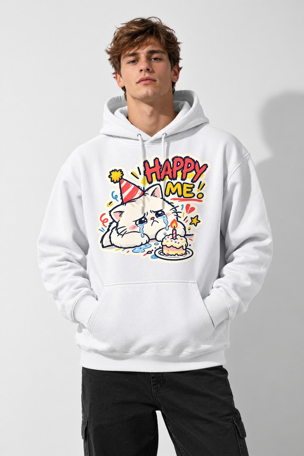 Happy Me Cat - White