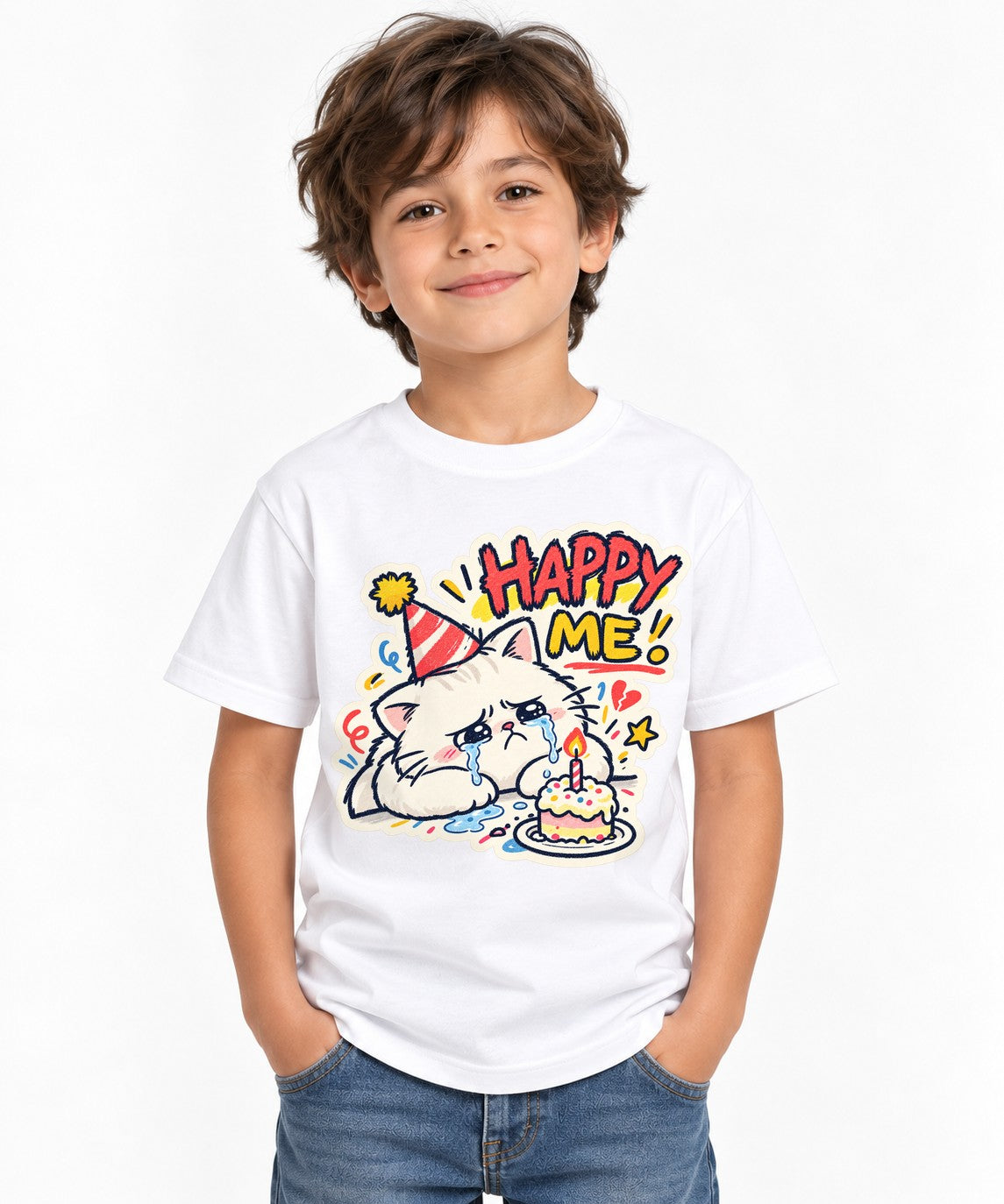 Happy Me Cat - White