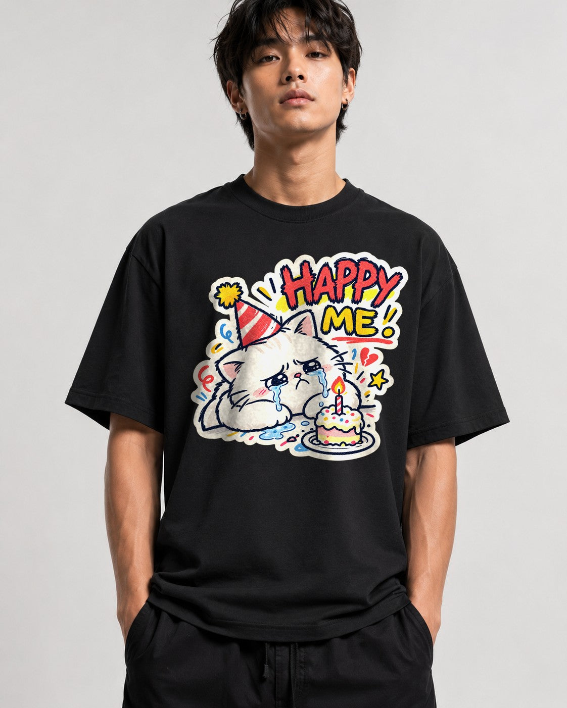 Happy Me Cat - Black