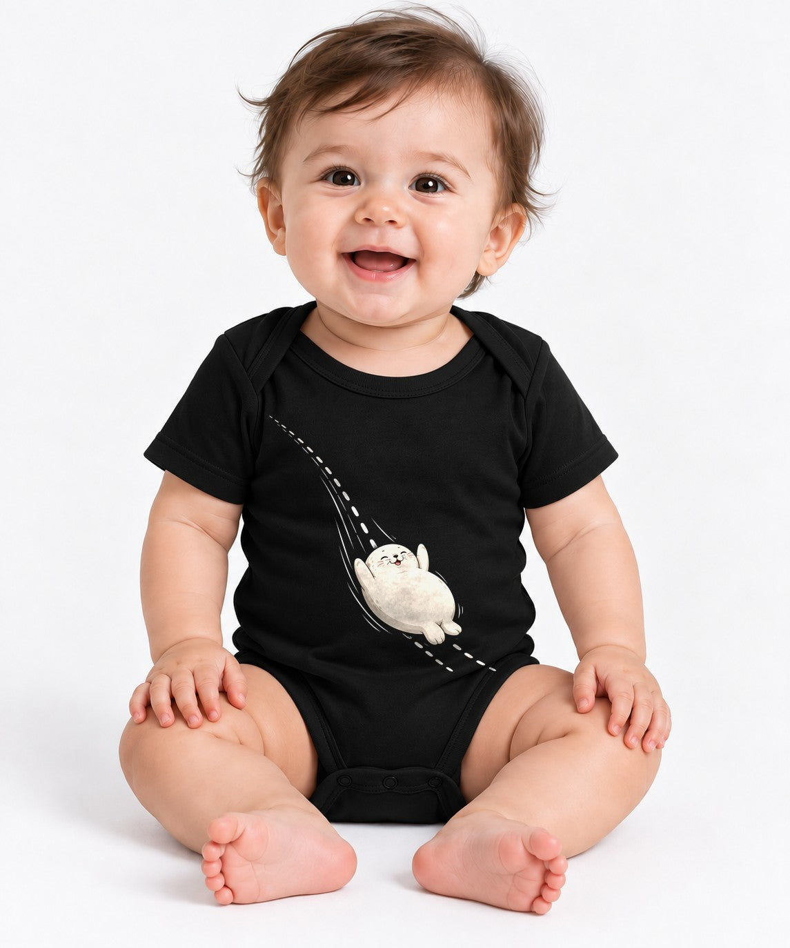 Happy Rolling Otter - Black