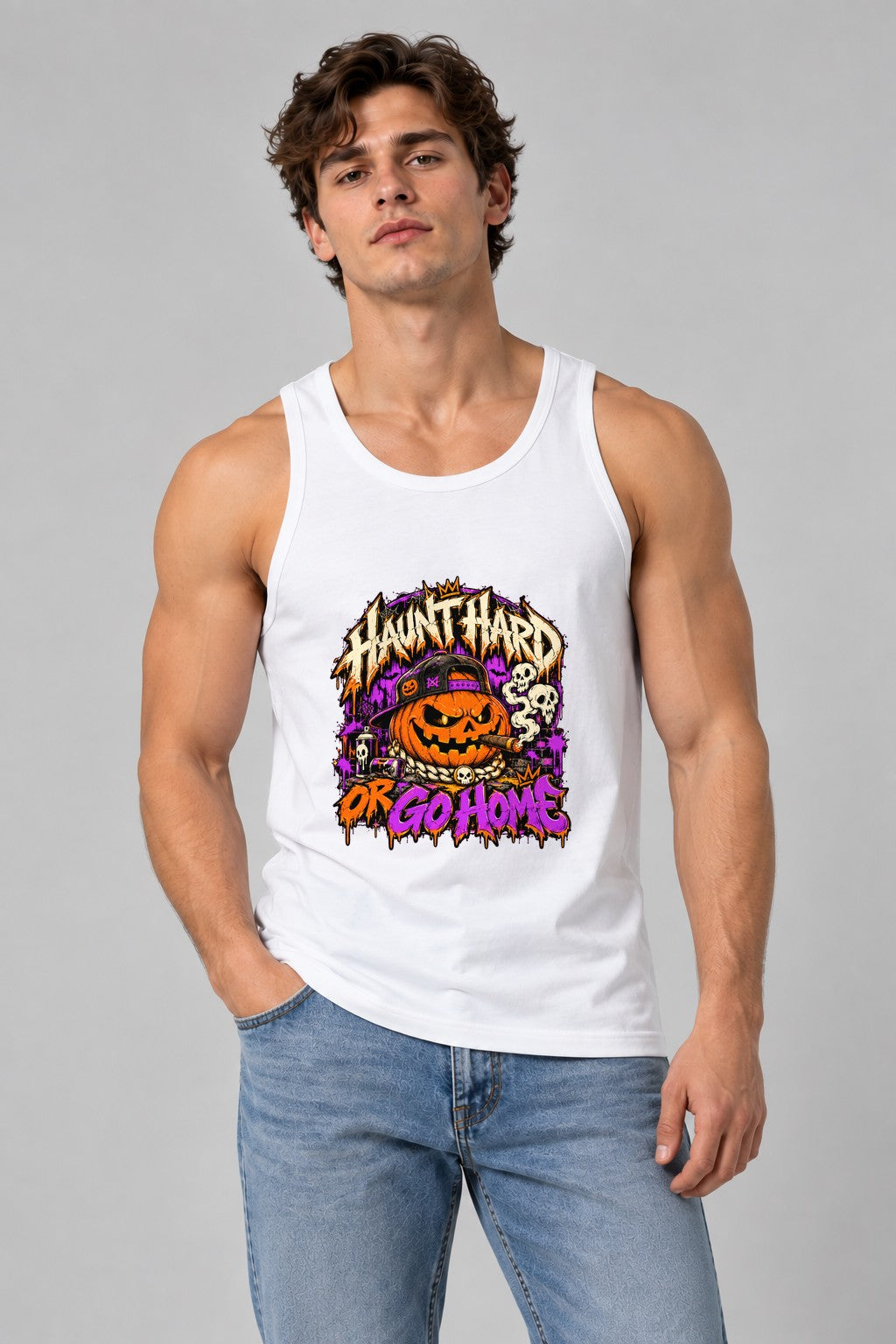 Haunt Hard Or Go Home - White