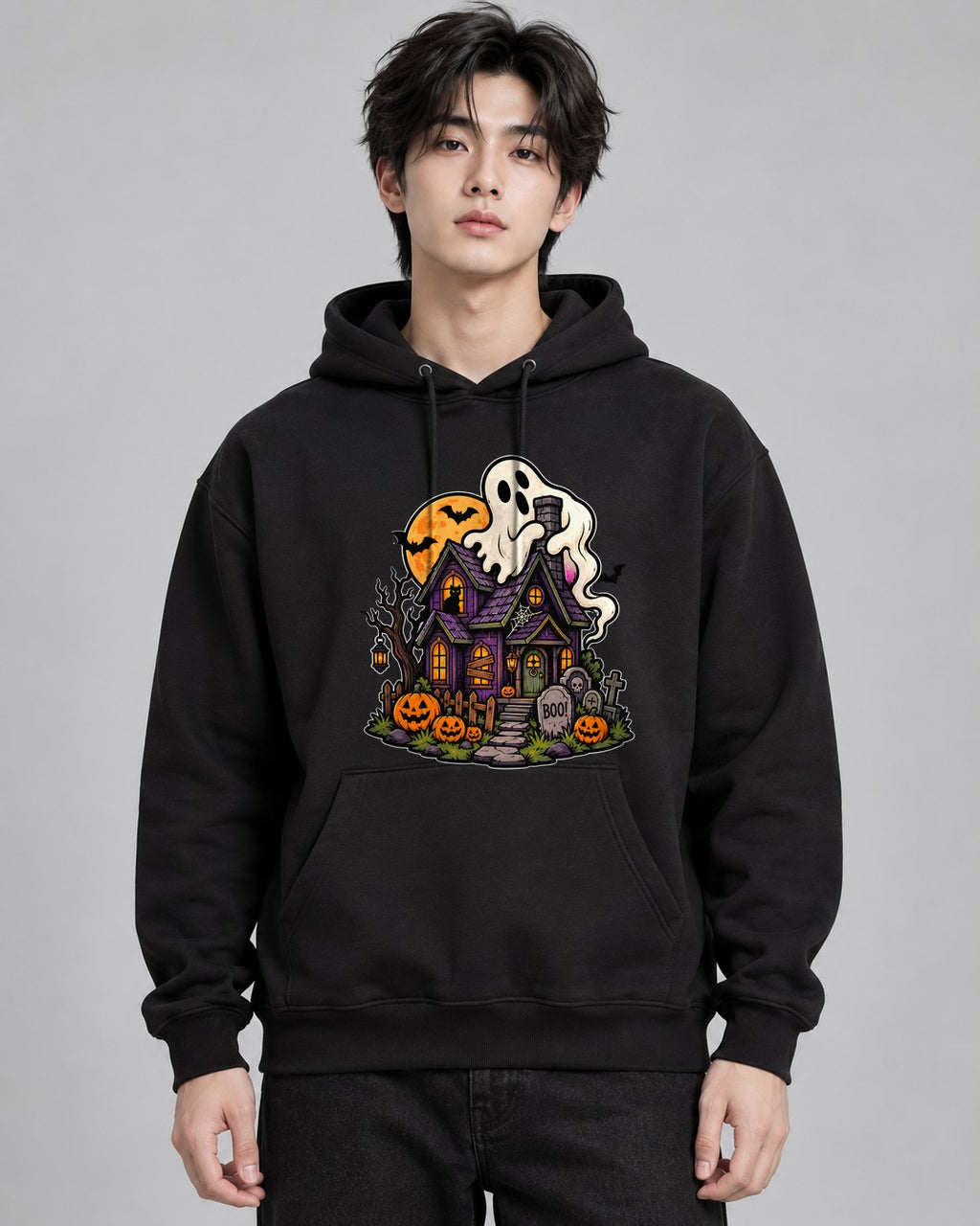 Haunted House Ghost - Black