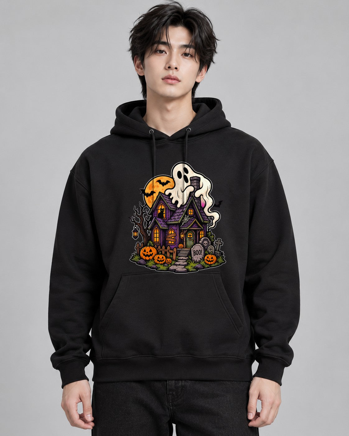 Haunted House Ghost - Black
