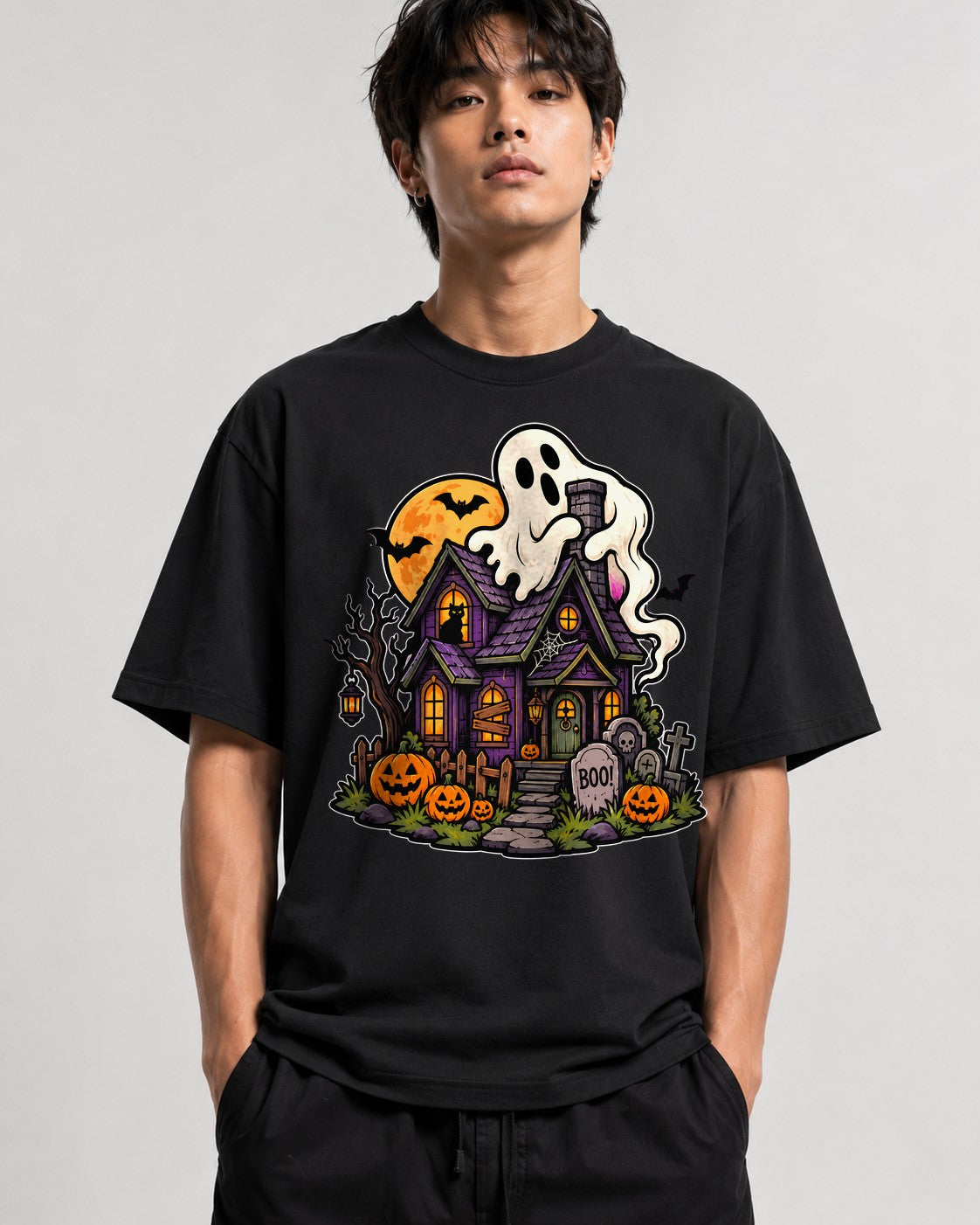 Haunted House Ghost - Black