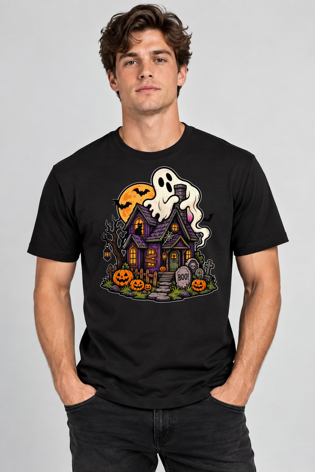 Haunted House Ghost - Black