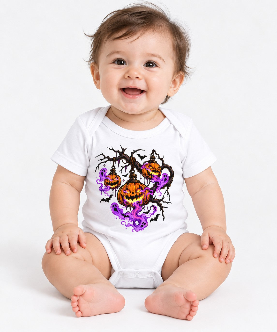 Haunted Pumpkin Lanterns - White
