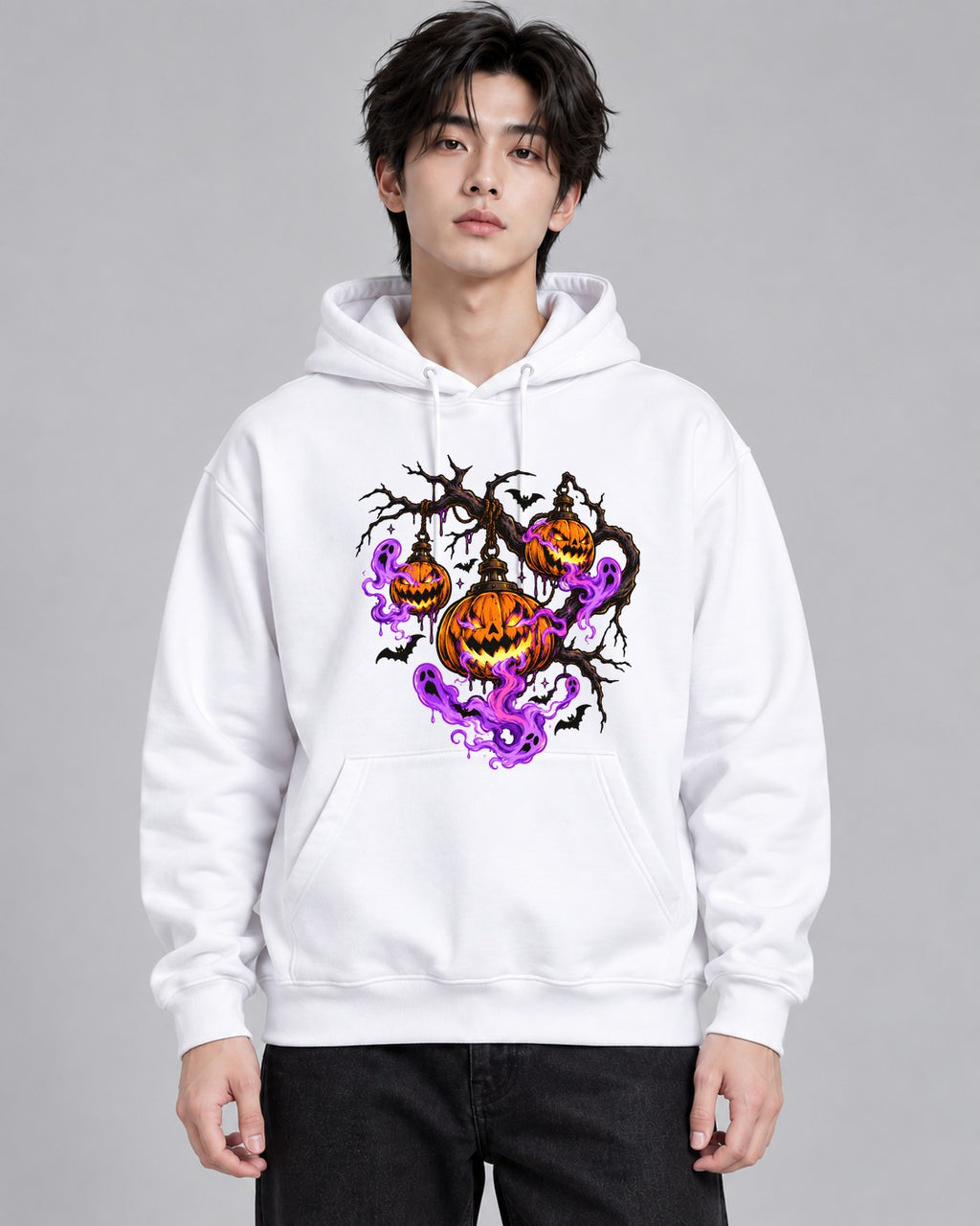 Haunted Pumpkin Lanterns - White