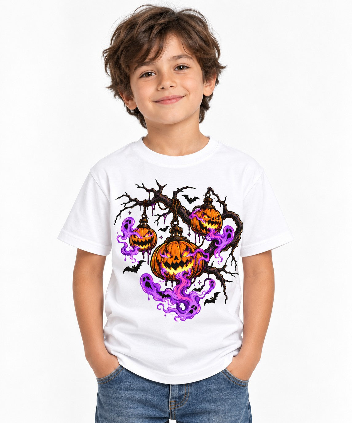 Haunted Pumpkin Lanterns - White