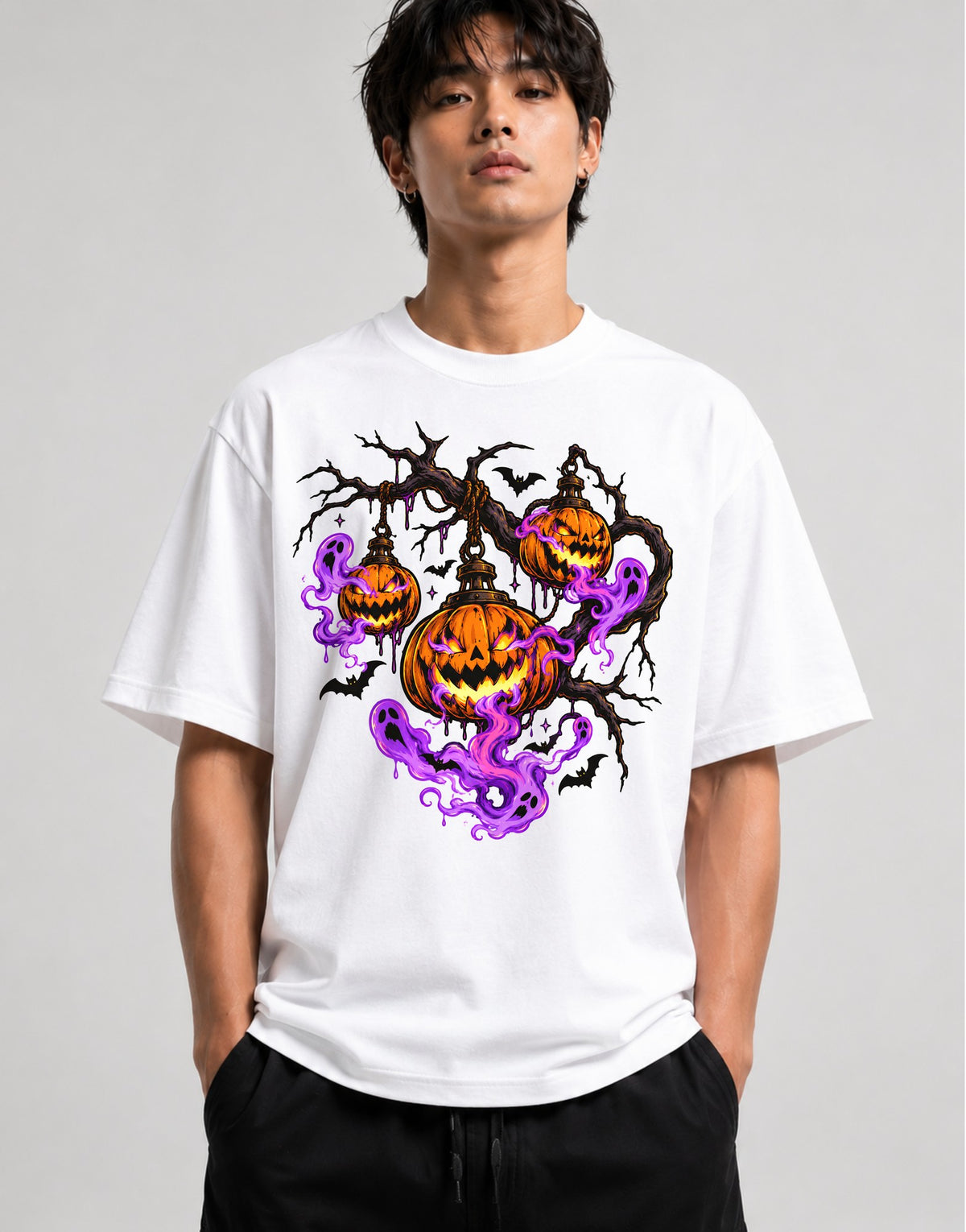 Haunted Pumpkin Lanterns - White