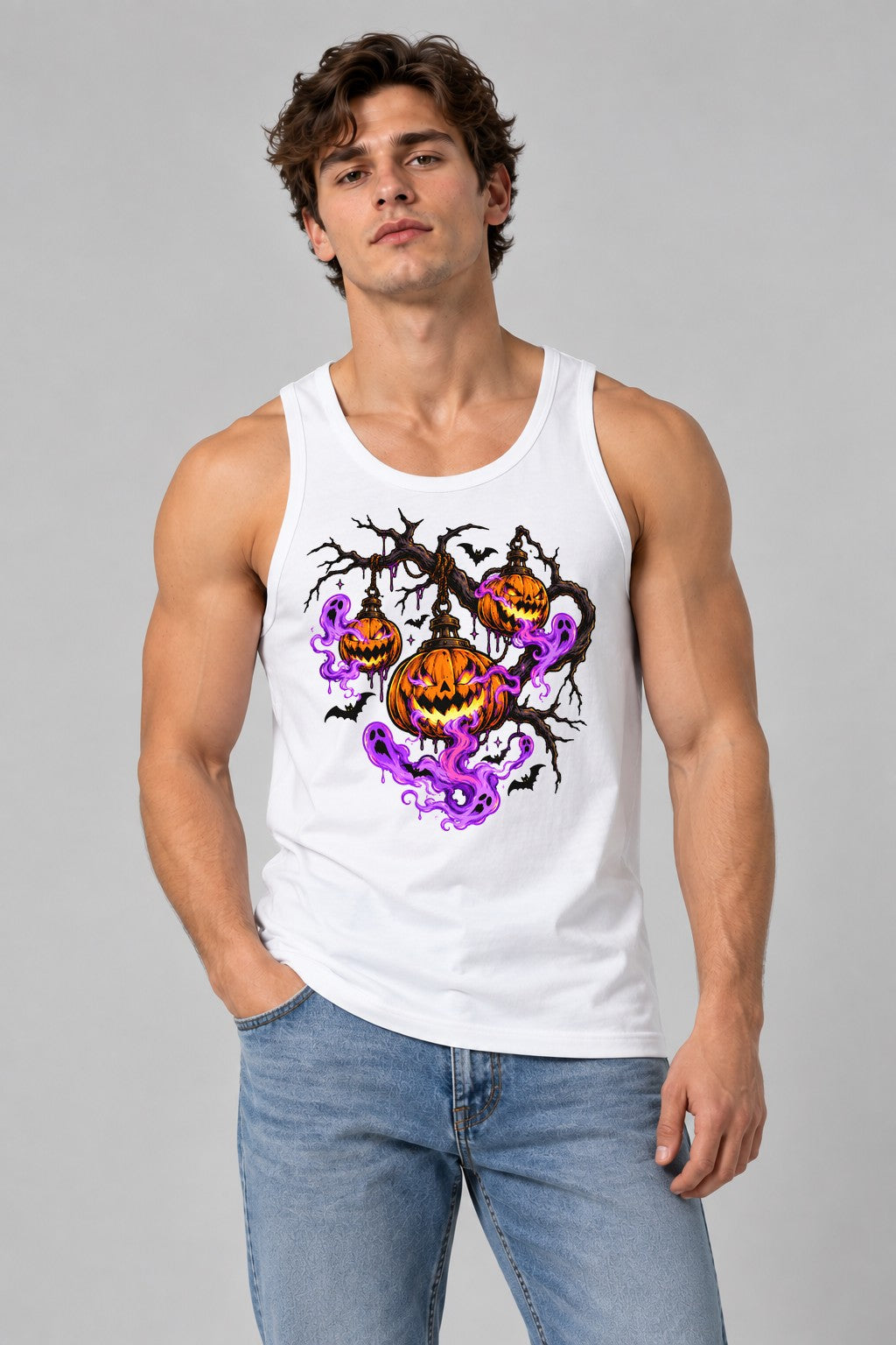 Haunted Pumpkin Lanterns - White