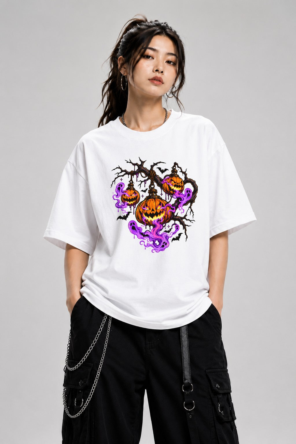 Haunted Pumpkin Lanterns - White