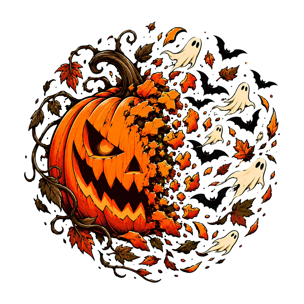 Haunted Pumpkin Wreath