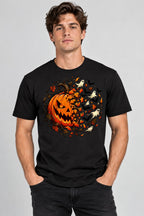 Haunted Pumpkin Wreath - Black