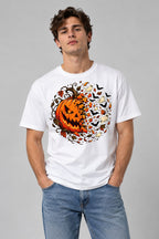 Haunted Pumpkin Wreath - White