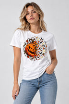 Haunted Pumpkin Wreath - White