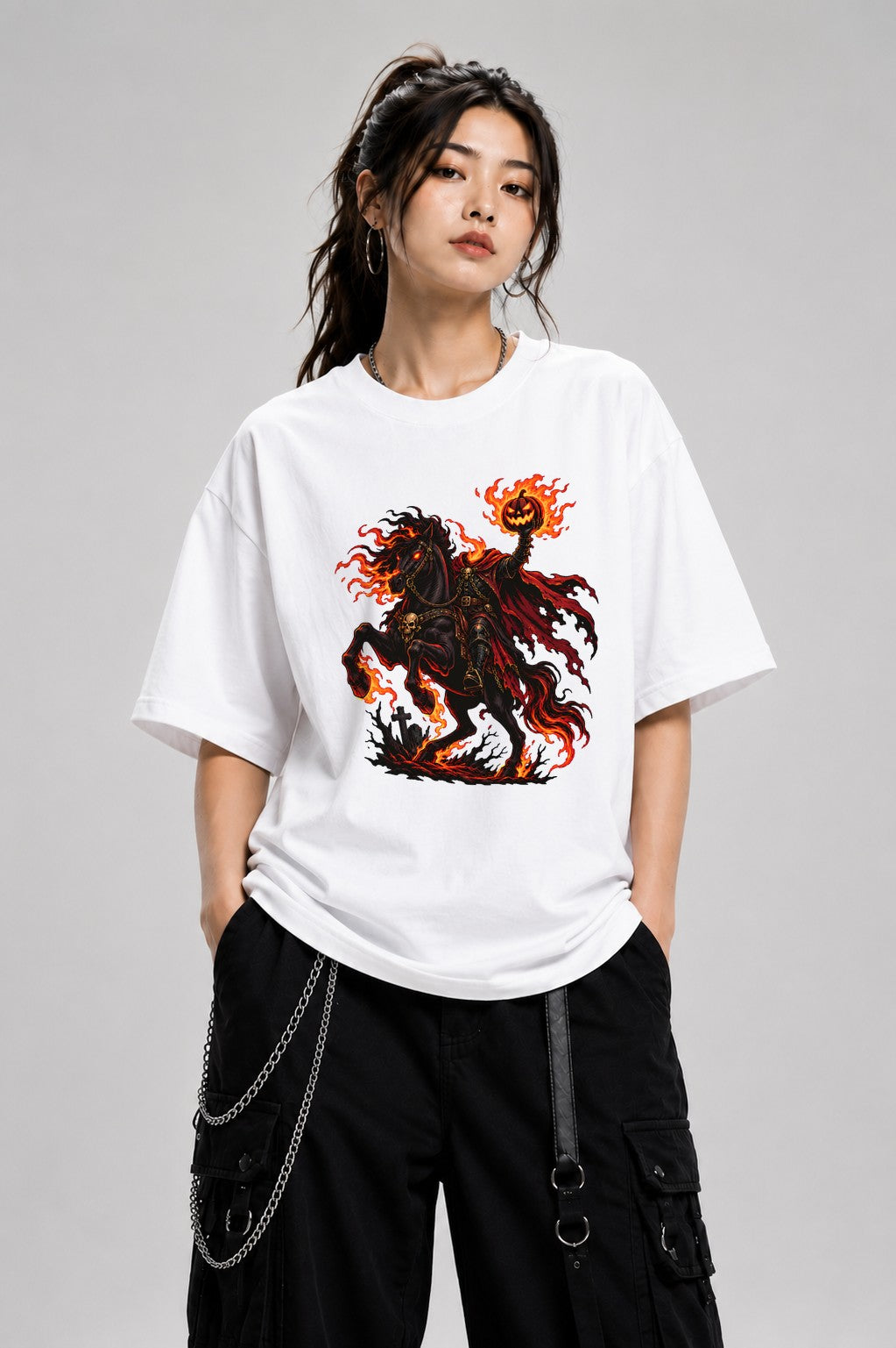 Headless Horseman Rider - White