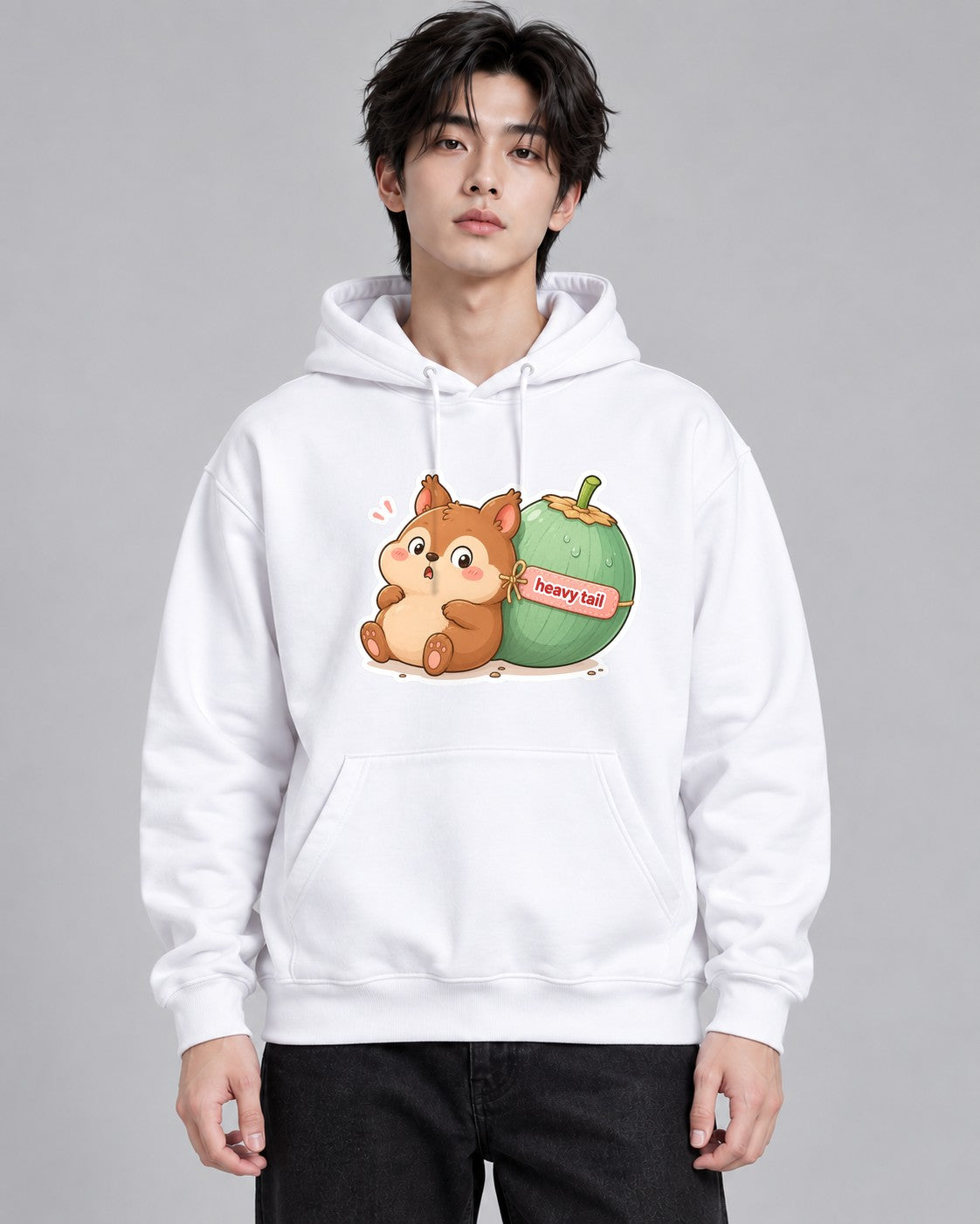 Heavy Tail Squirrel - White