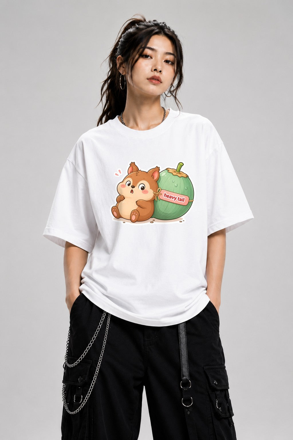 Heavy Tail Squirrel - White