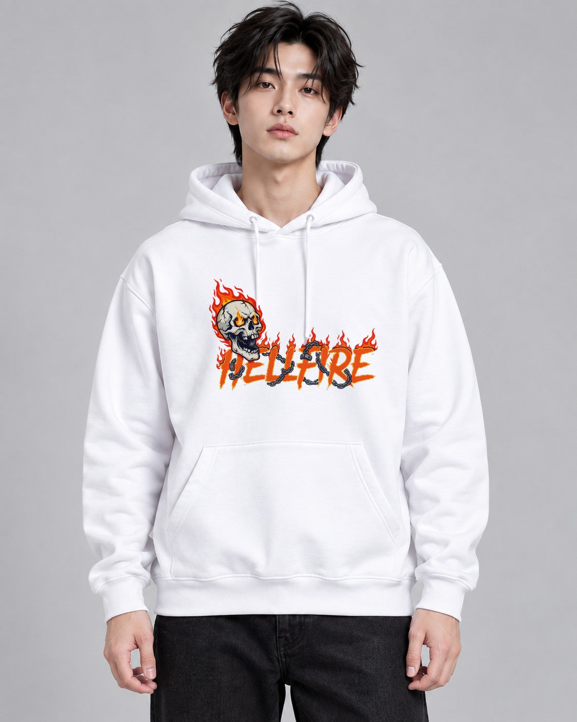 Hellfire Skull - White