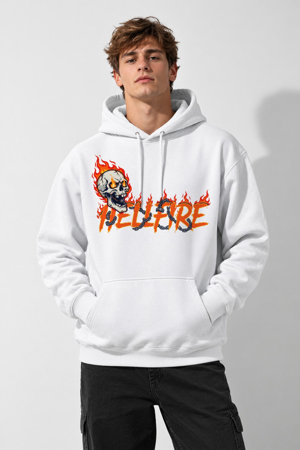 Hellfire Skull - White