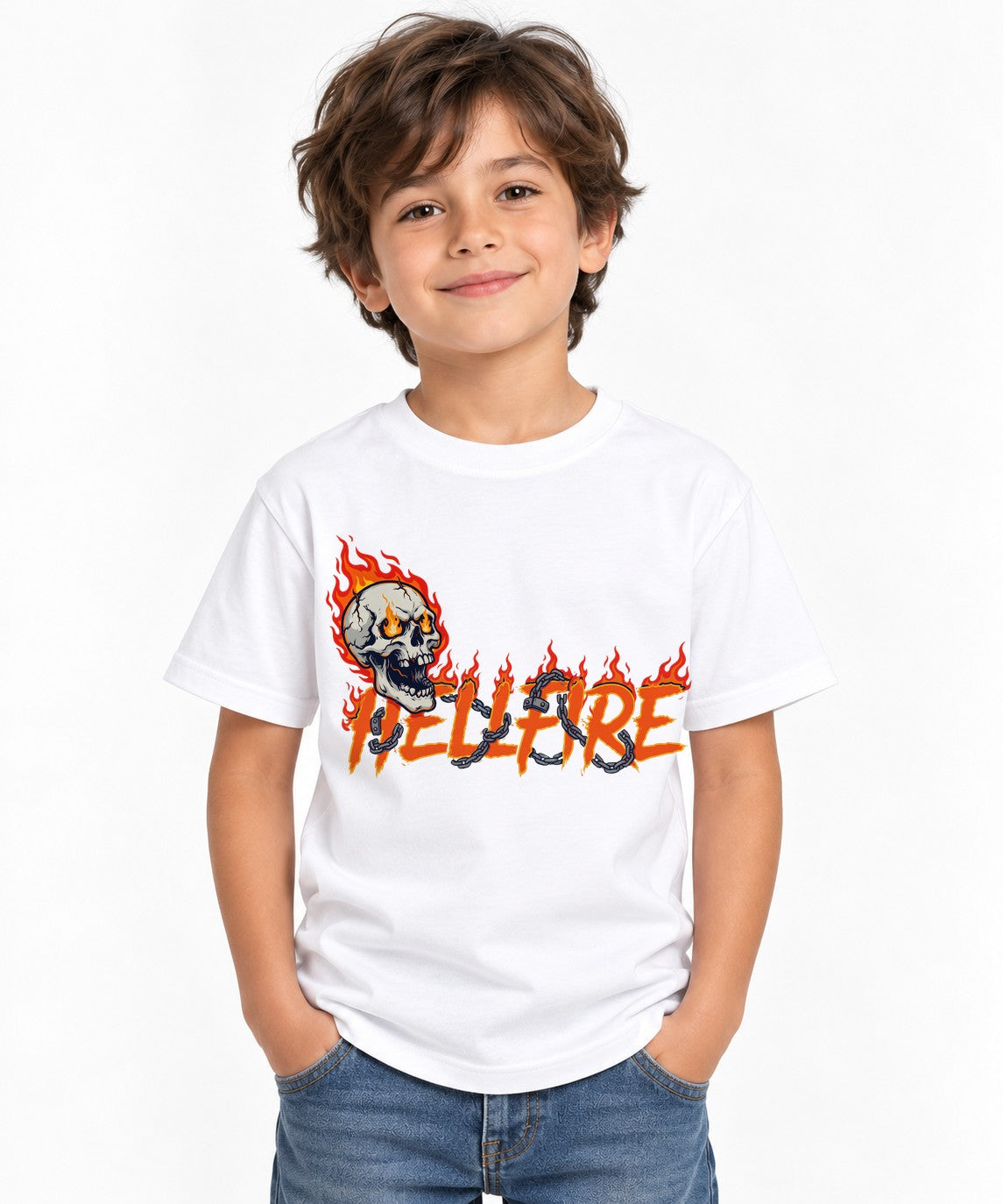 Hellfire Skull - White