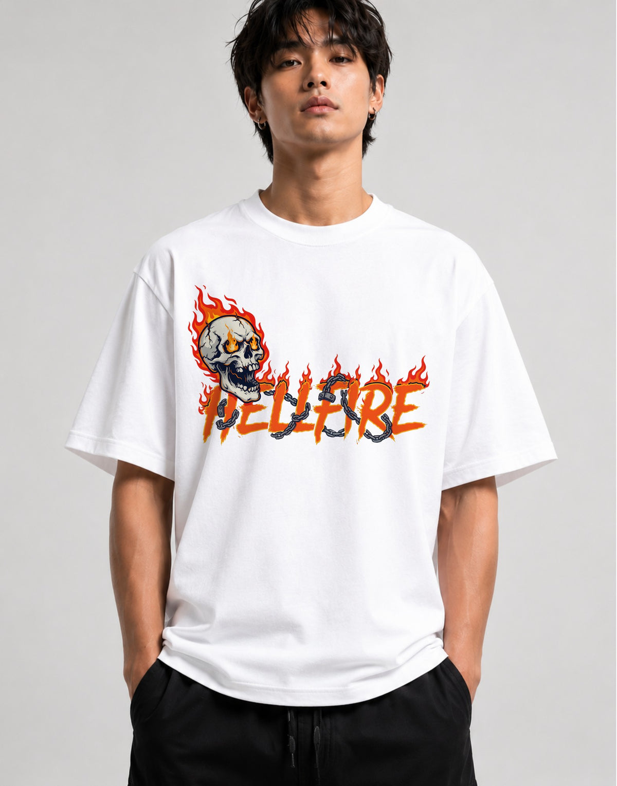 Hellfire Skull - White