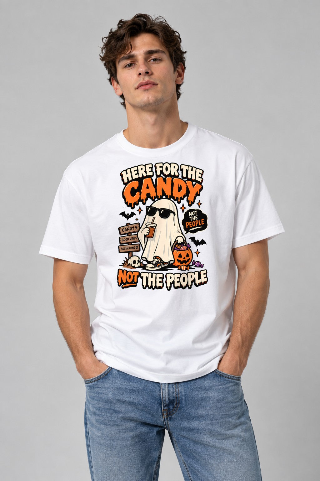 Here For The Candy - White