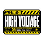 High Voltage Warning Sign Shirt - Industrial Caution Graphic Tee